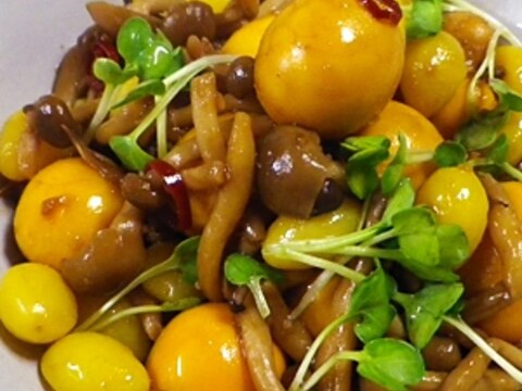 銀杏しめじ鶏きんかんの中華風煮物